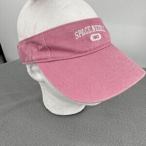 Vintage Seattle Space Needle 1962 Pink Visor Hat Adjustable Embroidered USA